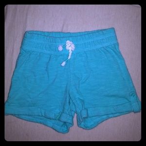 GIRLS TEAL SHORTS SIZE 5